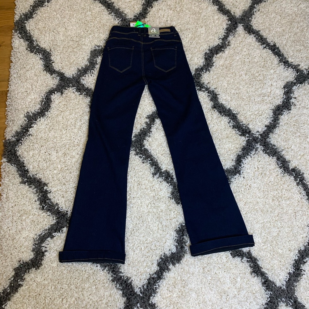 C’est toi super dark flare jeans - Picture 2 of 4